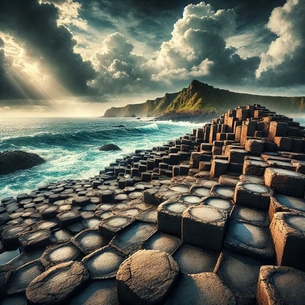 https://tourstoireland.ie/wp-content/uploads/2025/01/DALL·E-2025-01-15-16.12.14-The-Giants-Causeway-in-Northern-Ireland-featuring-iconic-interlocking-basalt-columns-leading-into-the-ocean-with-dramatic-cliffs-and-a-cloudy-sky-i.webp